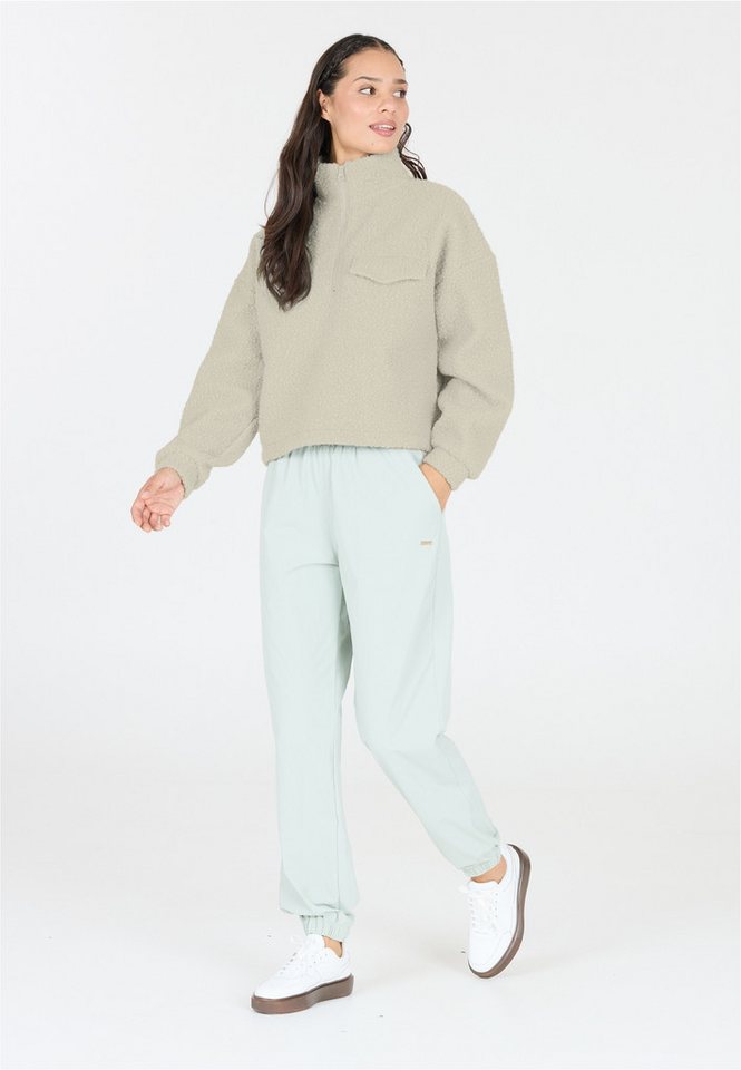 ATHLECIA Strickpullover Florrie mit Teddy-Fleece und halbem Reißverschluss von ATHLECIA