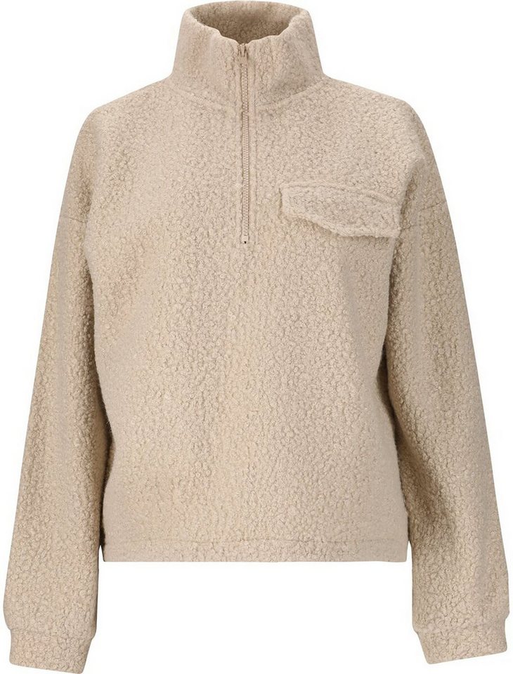 ATHLECIA Sweatshirt Florrie Damen Sherpa Half-Zip - Silver Cloud von ATHLECIA