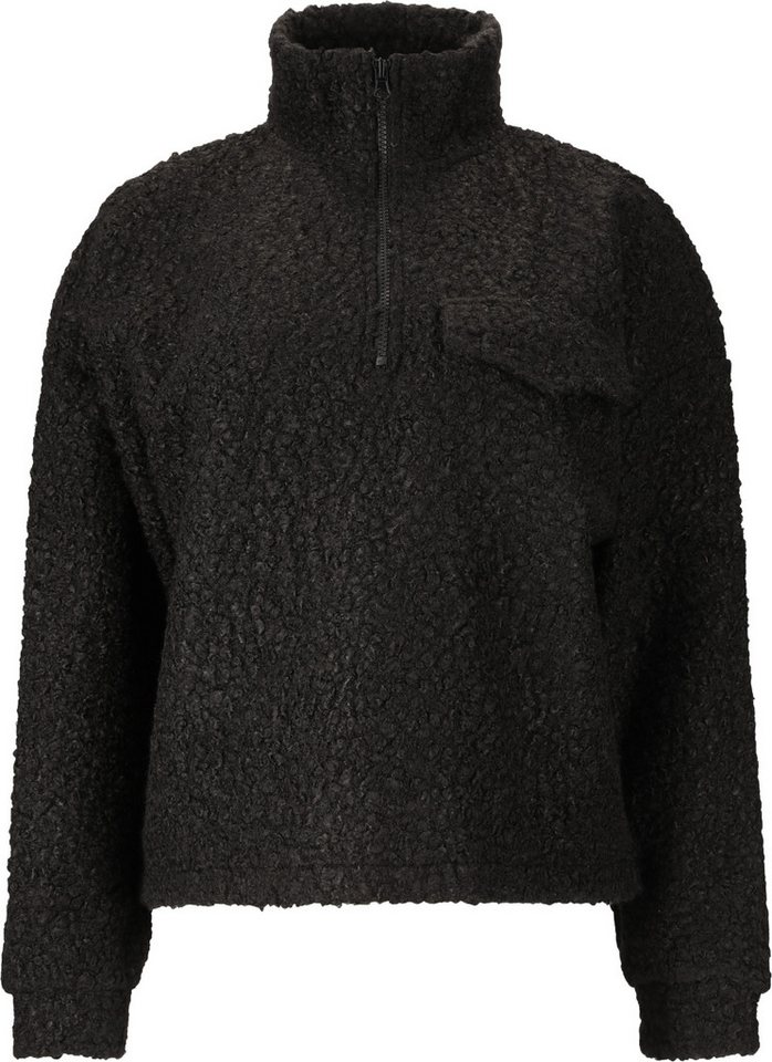 ATHLECIA Sweatshirt Florrie W Sherpa Half zip BLACK von ATHLECIA