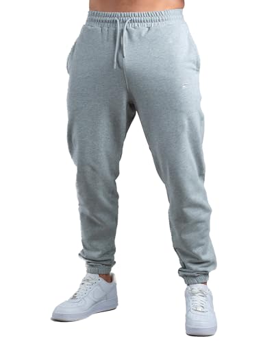 ATHLETIC AESTHETICS Essential Joggers (Grey Marl) S Jogginghose Herren – Sporthose Herren Lang, Freizeithose Trainingshose, Sport Hosen Männer, Sweatpants Jogger, Lässige Laufhose von ATHLETIC AESTHETICS