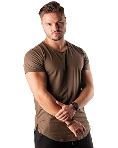 ATHLETIC AESTHETICS Oversize T-Shirt (Longline) - Sport und Freizeit Tshirt für Herren - Bequemes & hochwertiges Kurzarm Shirt mit Rundhals & langem Schnitt - Auch für Training, Fitness und Gym von ATHLETIC AESTHETICS