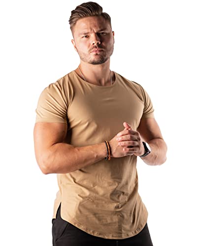 ATHLETIC AESTHETICS Oversize T-Shirt (Longline) - Sport und Freizeit Tshirt für Herren - Bequemes & hochwertiges Kurzarm Shirt mit Rundhals & langem Schnitt - Auch für Training, Fitness und Gym von ATHLETIC AESTHETICS