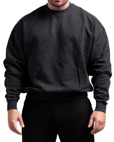 ATHLETIC AESTHETICS Oversized Crewneck Sweater (Vintage Black) - HQ BasicsM von ATHLETIC AESTHETICS