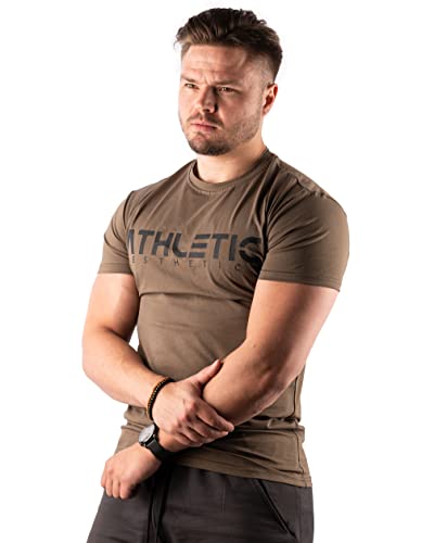 ATHLETIC AESTHETICS Slim Fit T-Shirt (Classic) - Sport und Fitness Shirt Herren - Bequemes & hochwertiges Kurzarm Shirt mit Rundhals & tailliertem Schnitt - Optimal für Training, Freizeit und Gym von ATHLETIC AESTHETICS