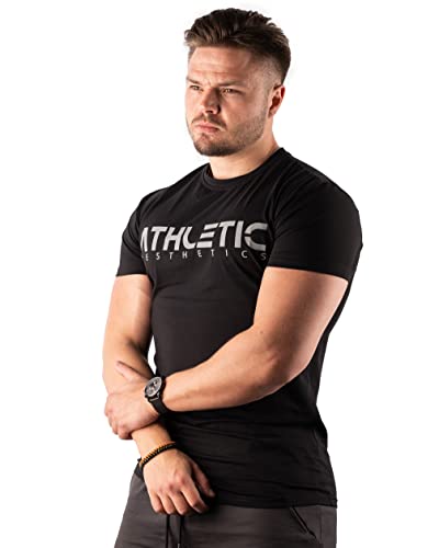 ATHLETIC AESTHETICS Slim Fit T-Shirt (Classic) - Sport und Fitness Shirt Herren - Bequemes & hochwertiges Kurzarm Shirt mit Rundhals & tailliertem Schnitt - Optimal für Training, Freizeit und Gym von ATHLETIC AESTHETICS