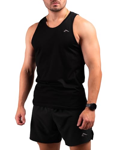 Active Tank Top (Black) S Sport Tanktop für Herren - Achselshirt Sporttanktop schnelltrocknend & atmungsaktiv Trainingstanktop Lauftanktop Stringer Ärmellos Shirt von ATHLETIC AESTHETICS