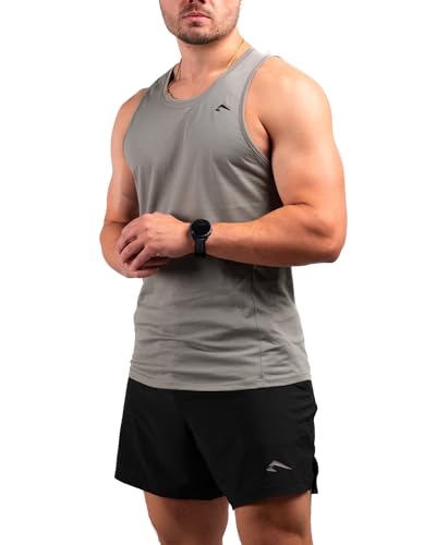 Active Tank Top (Olive) L Sport Tanktop für Herren - Achselshirt Sporttanktop schnelltrocknend & atmungsaktiv Trainingstanktop Lauftanktop Stringer Ärmellos Shirt von ATHLETIC AESTHETICS