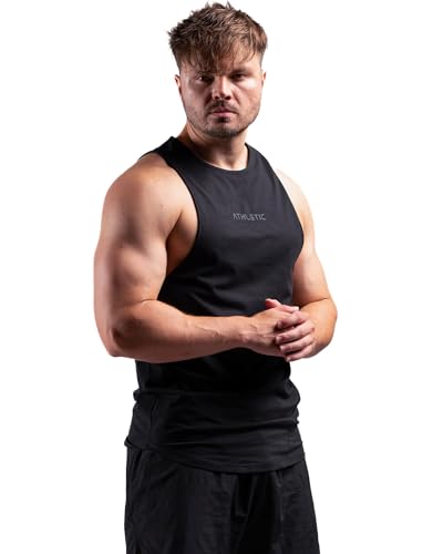 Infinity Sleeveless Shirt (Black, L) - Sport und Fitness Tank Top für Herren - Bequemes & hochwertiges ärmelloses T-Shirt mit Rundhals & 3D Print - Optimal für Training, Freizeit und Gym von ATHLETIC AESTHETICS