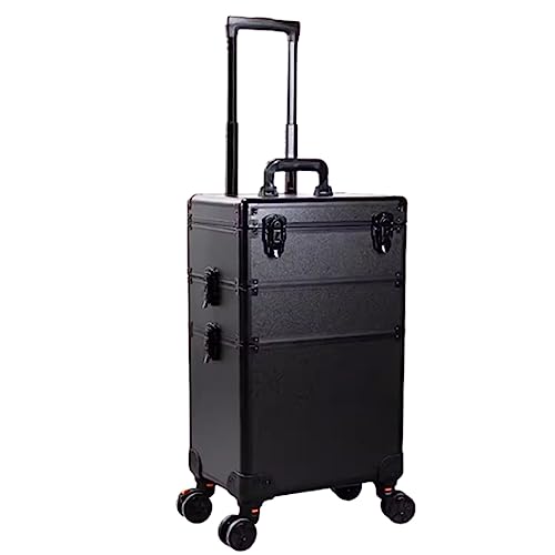 ATHUAH ATHUAH Professioneller Trolley-Kosmetikkoffer mit großer Kapazität, professioneller rollender Kosmetik-Organizer-Trolley, mit LED-Spiegel, verstellbarer Trennwand-Aufbewahrungsschicht (22 Zoll, von ATHUAH