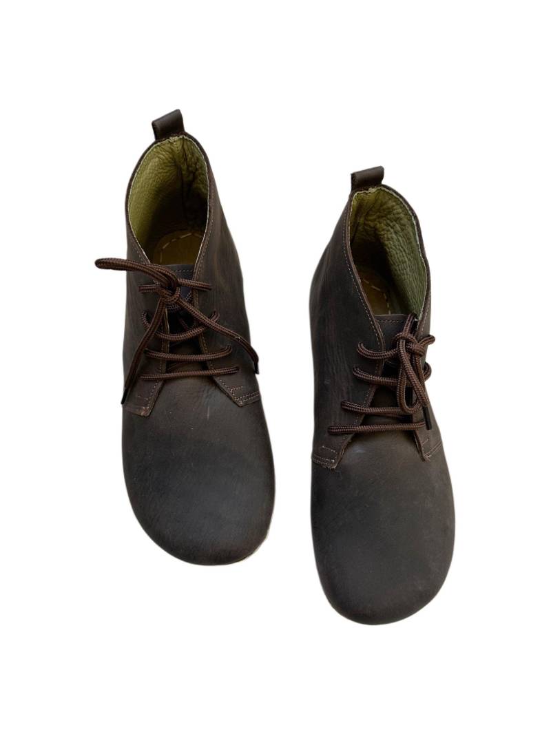 Handgefertigte Damen Leder Erdung Stiefel | Erdungsschuhe Barfußstiefel Dunkelbraun Handgefertigte Damen Leder Erdung Stiefel | Erdungsschuhe Barfußstiefel Dunkelbraun von ATICAgroundingshoes