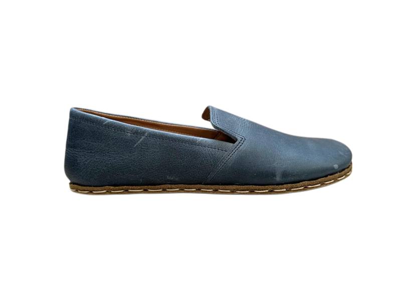 Handgefertigte Lederschuhe Für Frauen Himmelblaue Barfuß Sandalen von ATICAgroundingshoes