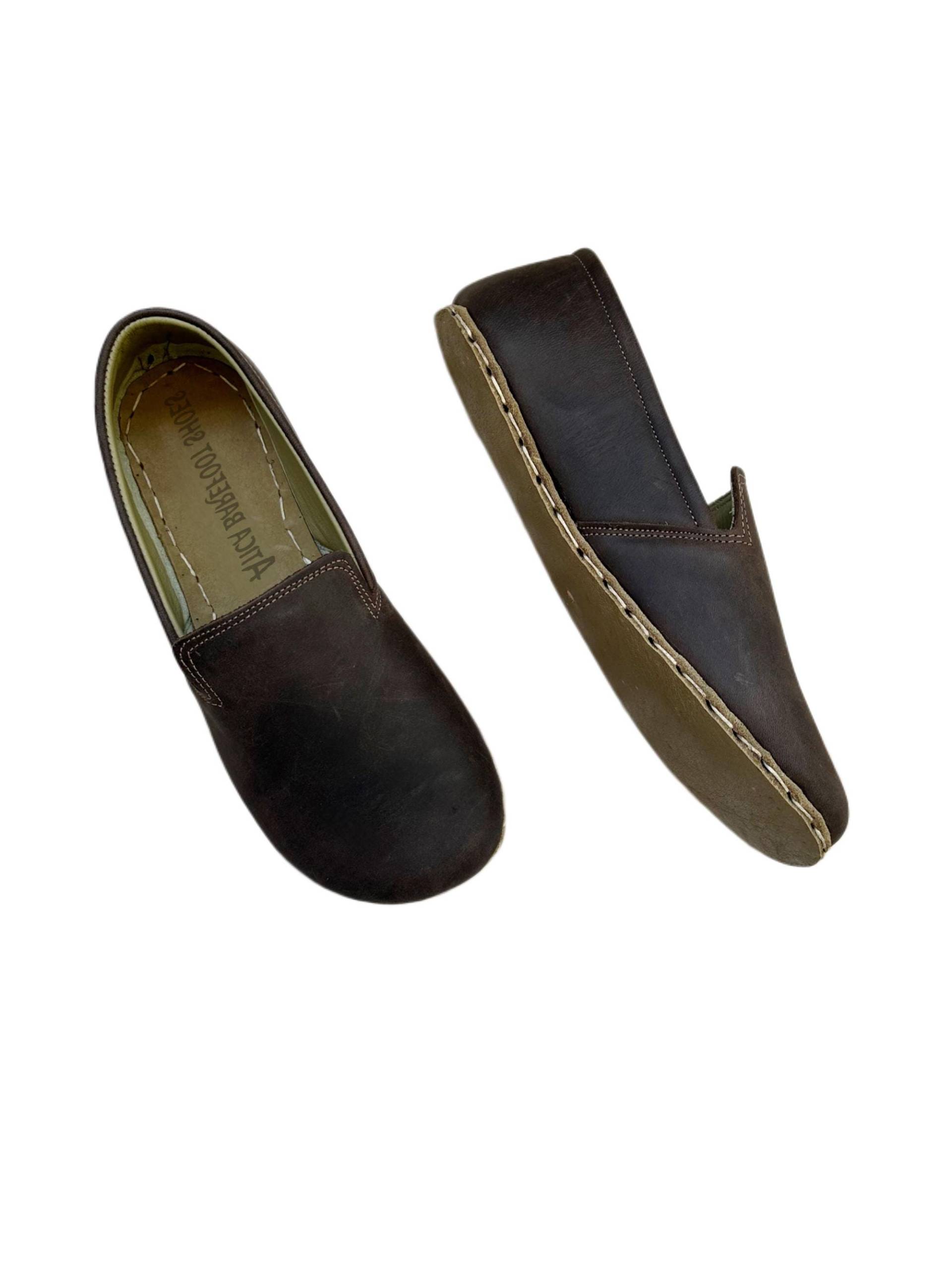 Handgefertigte Dunkelbraune Leder Zero Drop Schuhe Für Damen Handgefertigte Dunkelbraune Leder Zero Drop Schuhe Für Damen von ATICAgroundingshoes