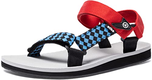 ATIKA Herren Islander Walking-Sandalen, Fußgewölbeunterstützung, für Trail Outdoor Wandern Sandalen Riemen Sport Sandalen Sommer Wasserschuhe, M114 1pack - Back to The Future, 44 EU von ATIKA