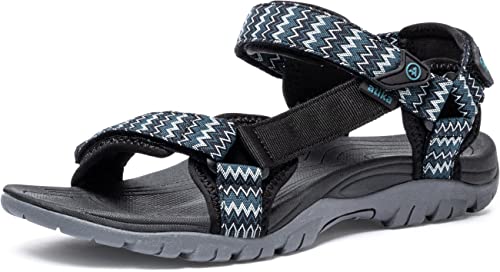 ATIKA Herren Outdoor-Wandersandalen, offene Zehen, Sandalen zum Wandern, leichte, athletische Sport- und Outdoor-Sandalen, M151 1pack - Deep Sea, 45 EU von ATIKA