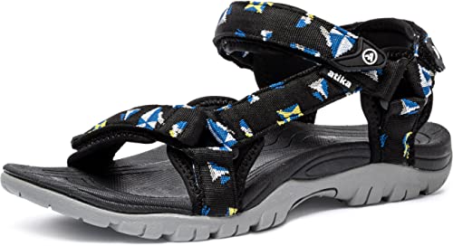 ATIKA Herren Outdoor-Wandersandalen, offene Zehen, Sandalen zum Wandern, leichte, athletische Sport- und Outdoor-Sandalen, M151 1pack - Player Black, 42 EU von ATIKA