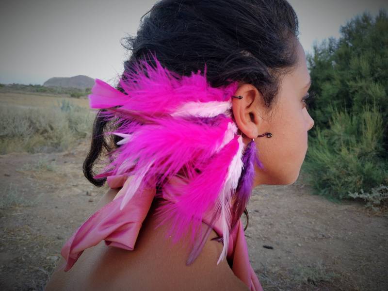 Natürliche Feder Kopfschmuck, Ohr Manschette, Armband Ohr, Ear Hippie, Haar Festivals, Ooak, Jacket, Feather Wrap Natürliche Feder Kopfschmuck, Ohr Manschette, Armband Ohr, Ear Hippie, Haar Festivals, Ooak, Jacket, Feather Wrap von ATIPIKAL