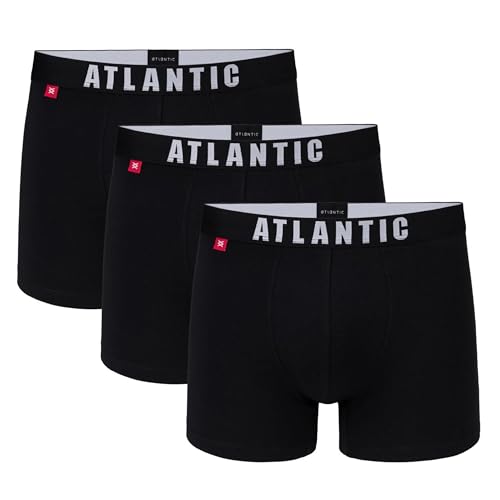Atlantic Boxershorts Herren | Boxer Shorts Männer | Baumwolle Boxers Unterwäsche | Baumwoll Unterhosen Boxershort | Underwear for Men | Größe S - XXL | 3er Pack von ATLANTIC UNDERWEAR
