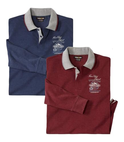 ATLAS FOR MEN - 2er-Pack Poloshirt Herren Langarm - Langarm Poloshirt Herren - Polo Langarmshirt - Herren Polo Langarmshirt - In großen Größen erhältlich ATLAS FOR MEN - 2er-Pack Poloshirt Herren Langarm - Langarm Poloshirt Herren - Polo Langarmshirt - Herren Polo Langarmshirt - In großen Größen erhältlich von ATLAS FOR MEN