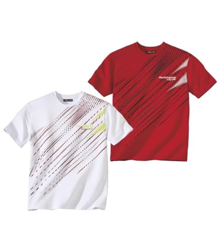 ATLAS FOR MEN 2er Pack Herren T-Shirt mit Rundhalsausschnitt - Männer T Shirt - Funktionsshirt Herren - Herren Shirts Kurzarm - Sportshirt Herren - In großen Größen erhältlich von ATLAS FOR MEN