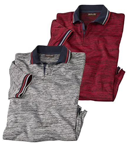ATLAS FOR MEN 2er Pack Polohemden - Herren Poloshirt mit Aufdruck - Polohemd für Männer - Poloshirts mit Knopfleiste - In großen Größen erhältlich ATLAS FOR MEN 2er Pack Polohemden - Herren Poloshirt mit Aufdruck - Polohemd für Männer - Poloshirts mit Knopfleiste - In großen Größen erhältlich von ATLAS FOR MEN