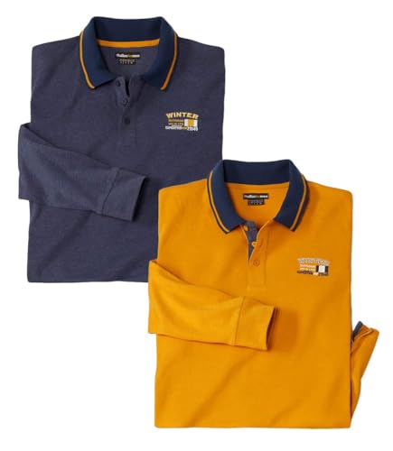 ATLAS FOR MEN - 2er-Pack Poloshirt Herren Langarm - Langarm Poloshirt Herren - Polo Langarmshirt - Herren Polo Langarmshirt - In großen Größen erhältlich ATLAS FOR MEN - 2er-Pack Poloshirt Herren Langarm - Langarm Poloshirt Herren - Polo Langarmshirt - Herren Polo Langarmshirt - In großen Größen erhältlich von ATLAS FOR MEN