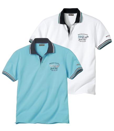 ATLAS FOR MEN - 2er Pack Poloshirt Herren - Poloshirt Herren mit Aufdruck - Herren Polos Kurzarm - Polo Herren - In großen Größen erhältlich ATLAS FOR MEN - 2er Pack Poloshirt Herren - Poloshirt Herren mit Aufdruck - Herren Polos Kurzarm - Polo Herren - In großen Größen erhältlich von ATLAS FOR MEN