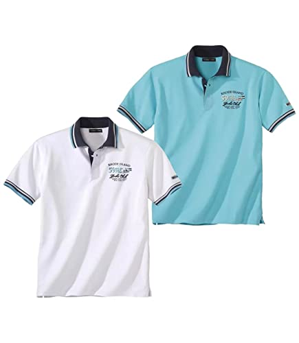 ATLAS FOR MEN - 2er Pack Poloshirt Herren - Poloshirt Herren mit Aufdruck - Herren Polos Kurzarm - Polo Herren - In großen Größen erhältlich ATLAS FOR MEN - 2er Pack Poloshirt Herren - Poloshirt Herren mit Aufdruck - Herren Polos Kurzarm - Polo Herren - In großen Größen erhältlich von ATLAS FOR MEN