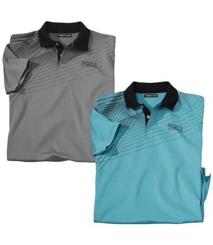 ATLAS FOR MEN 2er-Pack Poloshirts. Lässiges Poloshirt für Herren. Große Größen von M bis 5XL erhältlich. von ATLAS FOR MEN