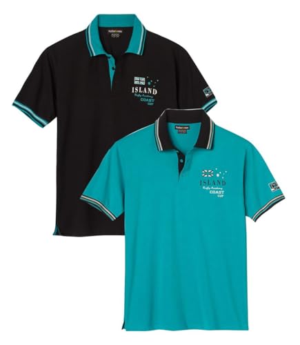 ATLAS FOR MEN - 2er Pack Poloshirt Herren - Poloshirt Herren mit Aufdruck - Herren Polos Kurzarm - Polo Herren - In großen Größen erhältlich ATLAS FOR MEN - 2er Pack Poloshirt Herren - Poloshirt Herren mit Aufdruck - Herren Polos Kurzarm - Polo Herren - In großen Größen erhältlich von ATLAS FOR MEN