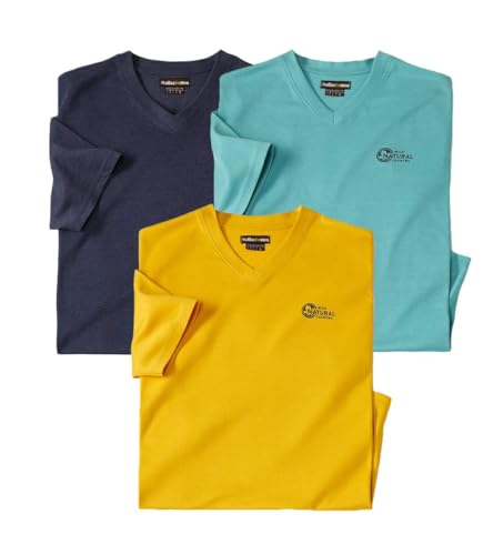 ATLAS FOR MEN 3er Pack Herren T-Shirt Mit V-Ausschnitt - Funktionsshirt V-Neck - Kurzarm Shirts - Sportshirt - In Großen Größen Erhältlich ATLAS FOR MEN 3er Pack Herren T-Shirt Mit V-Ausschnitt - Funktionsshirt V-Neck - Kurzarm Shirts - Sportshirt - In Großen Größen Erhältlich von ATLAS FOR MEN
