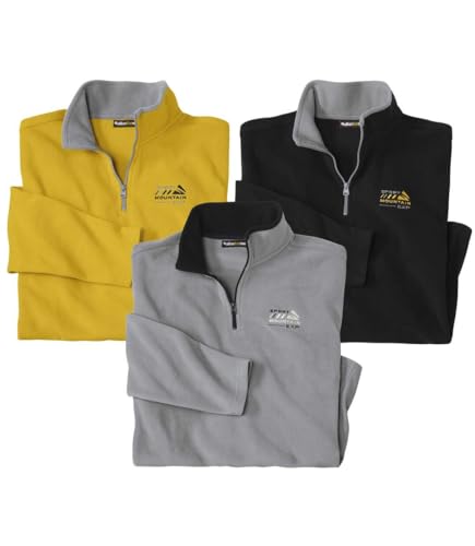 ATLAS FOR MEN - 3er-Pack Microfleece-Pullover by XXL von ATLAS FOR MEN