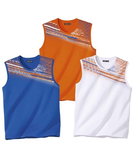 ATLAS FOR MEN - 3er-Pack ärmellose T-Shirts Sport - XXL von ATLAS FOR MEN