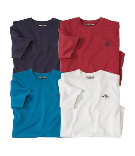 ATLAS FOR MEN - 4er-Pack T-Shirts aus weichem Jersey - 4XL von ATLAS FOR MEN