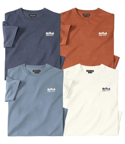 ATLAS FOR MEN - 4er-Pack T-Shirts „Forest Expedition“ - M von ATLAS FOR MEN