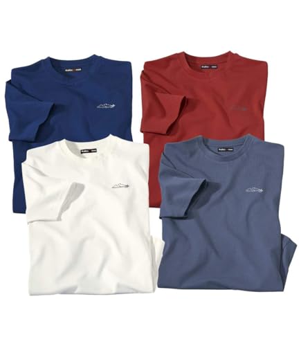 ATLAS FOR MEN - 4er-Pack T-Shirts in Trendfarben - L von ATLAS FOR MEN