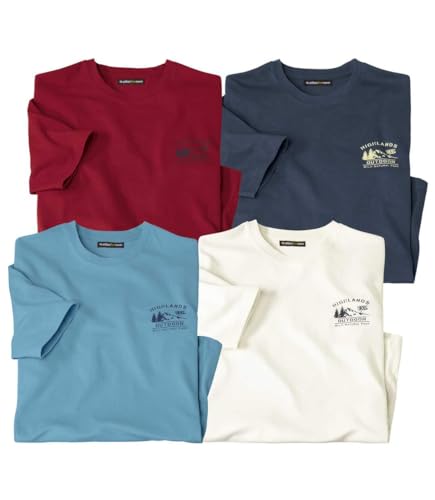 ATLAS FOR MEN - 4er-Pack einfarbige T-Shirts - XXL von ATLAS FOR MEN