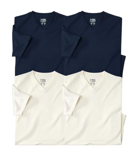 ATLAS FOR MEN - 4er-Pack einfarbige T-Shirts mit V-Ausschnitt - 5XL von ATLAS FOR MEN