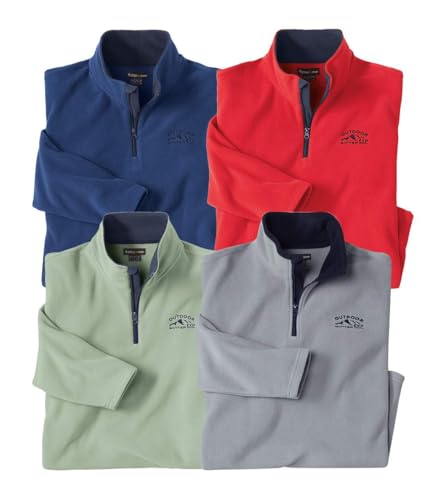 ATLAS FOR MEN - 4er-Set Outdoor-Pullover aus Microfleece - XXL von ATLAS FOR MEN