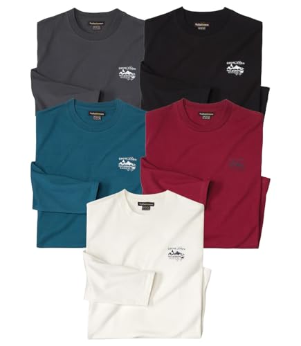 ATLAS FOR MEN - 5er-Pack Langarm-T-Shirts - L von ATLAS FOR MEN