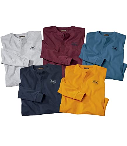 ATLAS FOR MEN - 5er-Pack Langarmshirts - 5XL von ATLAS FOR MEN