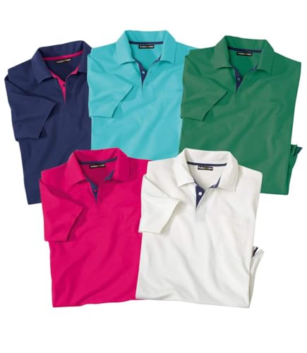 ATLAS FOR MEN - 5er-Pack Poloshirts Summer - XXL von ATLAS FOR MEN