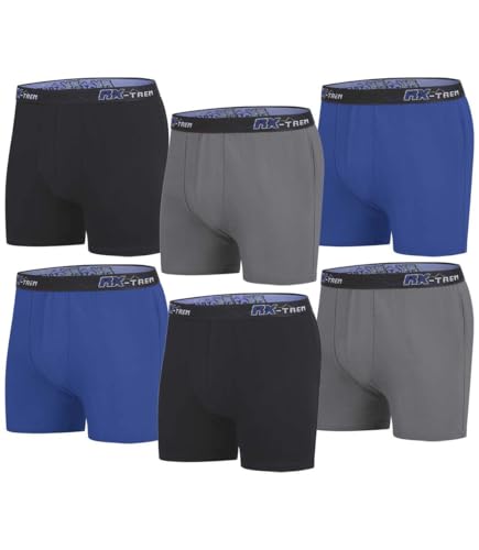 ATLAS FOR MEN - 6er-Pack einfarbige Stretch-Boxershorts RX-Trem - L von ATLAS FOR MEN