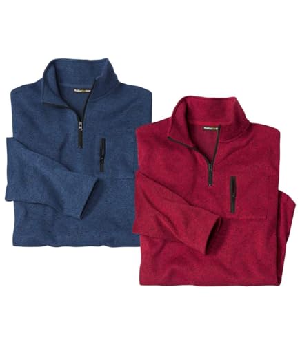 ATLAS FOR MEN - 2er-Pack Molton-Sweatshirts Sport Nature - M von ATLAS FOR MEN