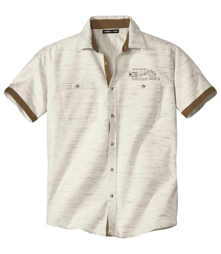 ATLAS FOR MEN - Elegantes Hemd im Originalen Style - Herren Sommer Hemd - Kurzarm Hemd für Männer - In großen Größen erhältlich von ATLAS FOR MEN