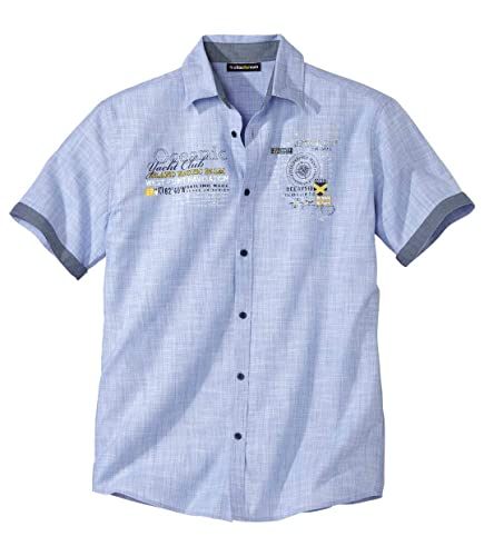 ATLAS FOR MEN - Elegantes Hemd im Originalen Style - Herren Sommer Hemd - Kurzarm Hemd für Männer - In großen Größen erhältlich von ATLAS FOR MEN