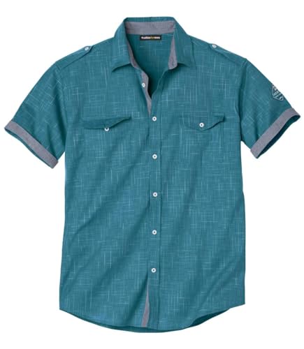 ATLAS FOR MEN - Elegantes Hemd im Originalen Style - Herren Sommer Hemd - Kurzarm Hemd für Männer - In großen Größen erhältlich von ATLAS FOR MEN