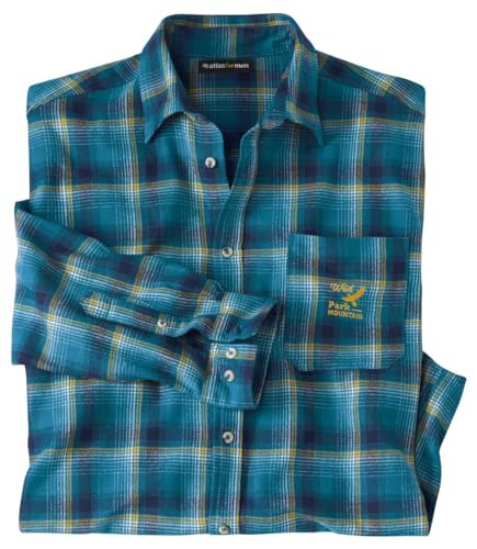 ATLAS FOR MEN - Flanellhemd Herren - Holzfällerhemd Herren - Flannel Shirt - Kariertes Hemd Herren - Arbeitshemd Herren - Flanellhemd Langarm - In großen Größen erhältlich von ATLAS FOR MEN