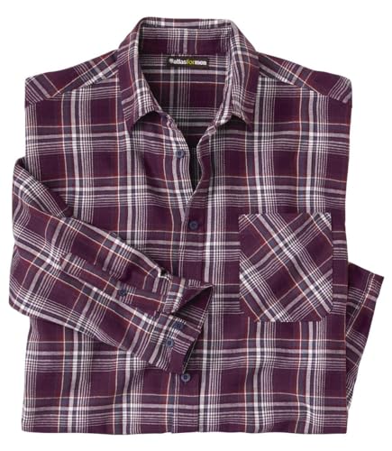 ATLAS FOR MEN - Flanellhemd Herren - Holzfällerhemd Herren - Flannel Shirt - Kariertes Hemd Herren - Arbeitshemd Herren - Flanellhemd Langarm - In großen Größen erhältlich von ATLAS FOR MEN