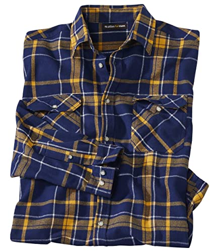 ATLAS FOR MEN - Flanellhemd Herren - Holzfällerhemd Herren - Flannel Shirt - Kariertes Hemd Herren - Arbeitshemd Herren - Flanellhemd Langarm - In großen Größen erhältlich von ATLAS FOR MEN