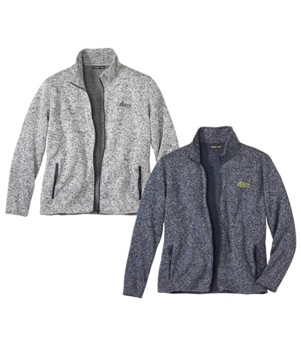 ATLAS FOR MEN - 2er-Pack Molton Jacke Herren - Fleecejacke - Outdoor Jacke - In Großen Größen Erhältlich von ATLAS FOR MEN